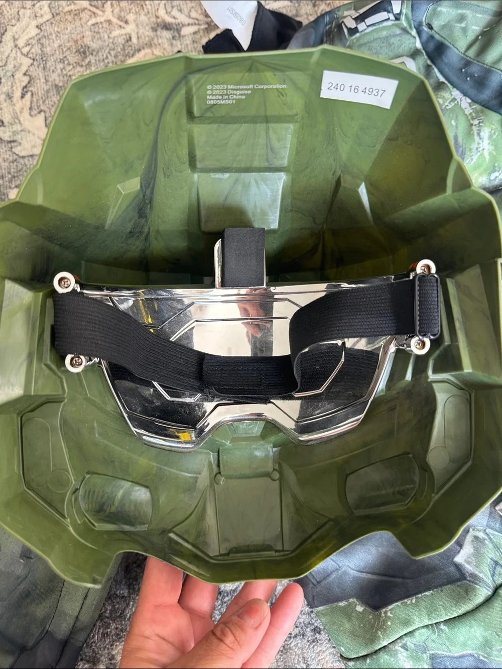 Halo Green and Gold Kids Superhero Costume with Helmet